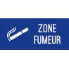 Autocollant vinyl - Zone fumeur - L.200 x H.100 mm